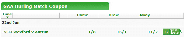 hurling matchup bet